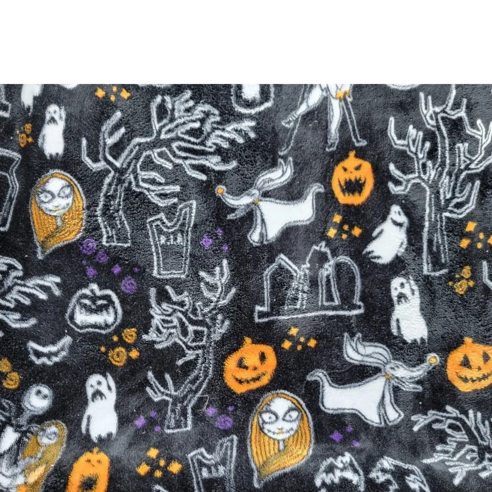 The Big One Disney Nightmare Before Christmas Jack Sally Plush Throw Blanket